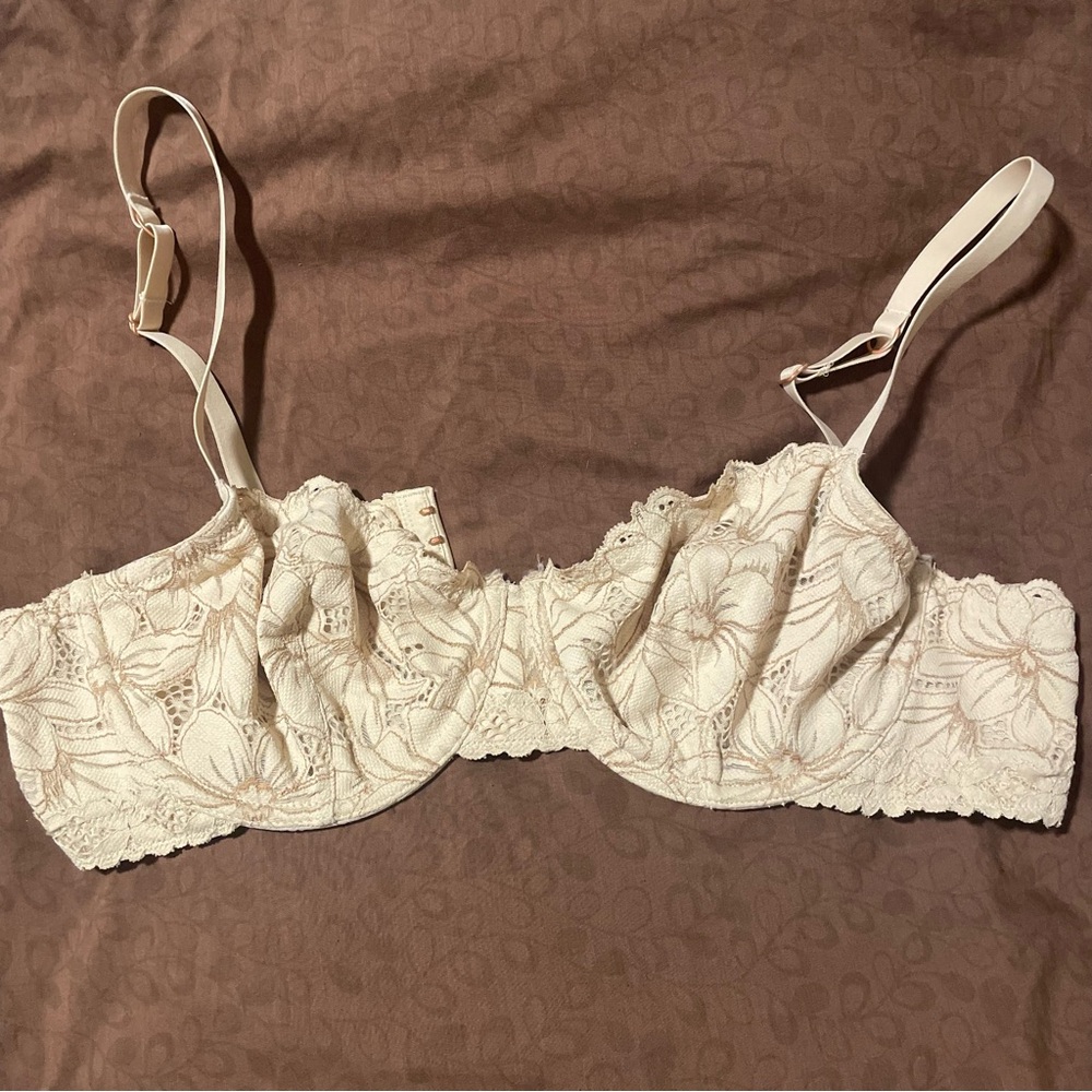 Aerie Lace Underwire Bra - Cream